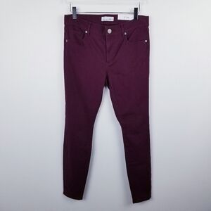 Ann Taylor LOFT Burgundy Skinny Pants Legging NWT